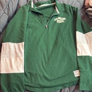 Under Armour Green and Gray Zip Up Sweater